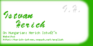 istvan herich business card